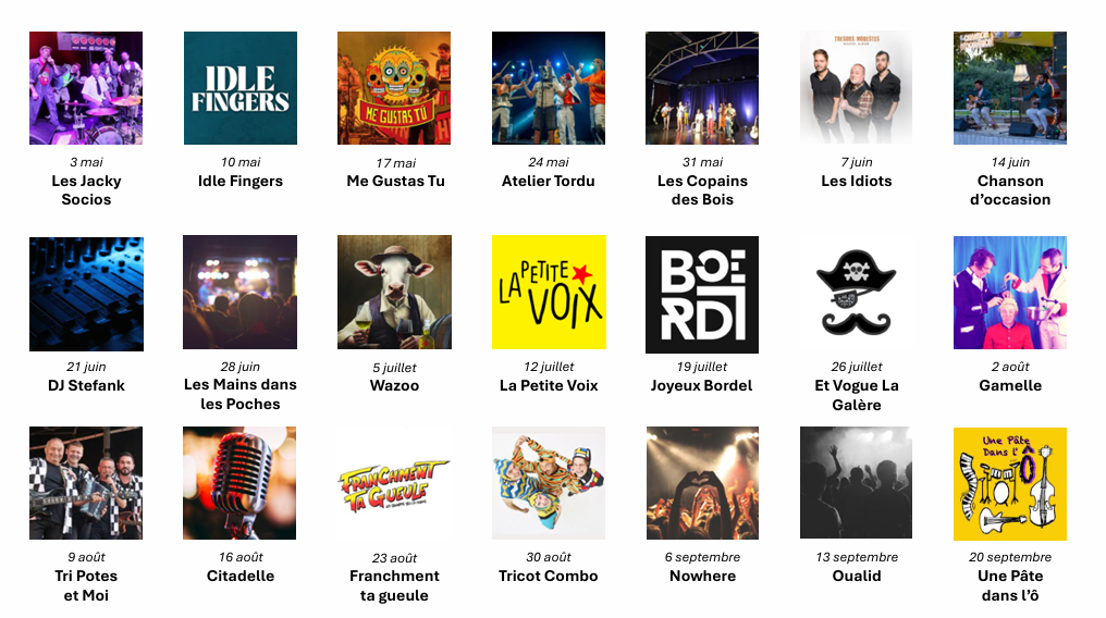 programmation-musicale-2025 programmation musicale pow wow 2025